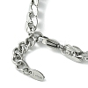 Cubic Zirconia Rectangle Link Bracelet with 304 Stainless Steel Chains BJEW-Q775-01P-4