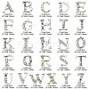 26 Letter Alloy Cabochons MRMJ-R129-97D-4