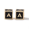 Rack Plating Brass Enamel Beads KK-B060-04G-01A-2