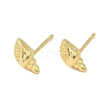 Brass Shell Shape Stud Earrings for Women KK-A172-37G-2