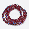 Electroplate Glass Beads Strands EGLA-A034-T4mm-I13-2