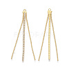 Brass Big Chain Tassel Pendants X-KK-S355-003-NF-1