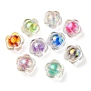 UV Plating Rainbow Iridescent Acrylic Beads OACR-A014-03-1