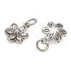 Brass Micro Pave Clear Cubic Zirconia Charms CU-CBA6E4E-05P-2