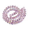 Electroplate Transparent Glass Beads Strands X-EGLA-N056-01A-05-2