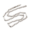 201 Stainless Steel Rectangle Bar Link Chain Necklace NJEW-Q316-01A-P-1