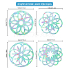 Waterproof PVC Colored Laser Stained Window Film Adhesive Stickers DIY-WH0256-053-2