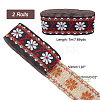 Ethnic Style Polyester Ribbon OCOR-WH0079-76A-2