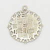 Zinc Alloy Pendant Settings for Cabochon & Rhinestone LS-PALLOY-A15290-AS-FF-2