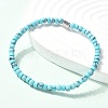 Synthetic Turquoise Beads Stretch Bracelets for Women Men PW-WG6A9BA-03-5