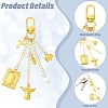 Brass Locket Pendant Decorations HJEW-YW00531-5
