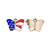 American Flag Style Alloy Enamel Pendants ENAM-K067-41-3