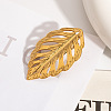 Stainless Steel Hollow Leaf Alligator Hair Clips for Women IK7131-4-2