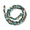 Electroplate Transparent Glass Beads Strands EGLA-Q127-A01-01B-2