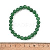 Natural Malaysia Jade(Dyed) Bead Stretch Bracelets BJEW-K212-B-013-3