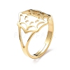 Ion Plating(IP) 304 Stainless Steel Spider Web Adjustable Rings for Women RJEW-I097-07G-1