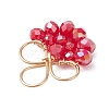 4Pcs 4 Colors Electroplate Glass Beaded Pendants PALLOY-TA00314-5