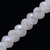 AB Color Plated Electroplate Opaque Solid Color Crystal Glass Rondelle Beads Strands X-EGLA-F045A-09AB-2