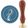 Brass Wax Seal Stamp with Handle AJEW-WH0184-0897-1