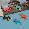 Alloy Enamel Animal Horse Pendants X-ENAM-M004-G-6