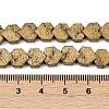 Electroplated Natural Lava Rock Beads Strands G-K388-04A-09-4