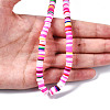 Handmade Polymer Clay Beads Strands X-CLAY-R089-6mm-096-5
