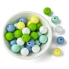 35Pcs Food Grade Eco-Friendly Silicone Focal Beads SIL-FS0001-22E-2