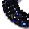 Transparent Electroplate Glass Beads Strands GLAA-F029-3mm-D02-3