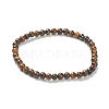 Natural Tiger Eye Beaded Stretch Bracelets BJEW-D446-A-29-2
