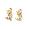 Brass Micro Pave Cubic Zirconia Pendants KK-A275-04A-G-1