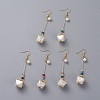 Acrylic Imitation Pearl Dangle Earrings EJEW-JE03901-M-1