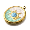 304 Stainless Steel Enamel Pendants STAS-Z163-21G-08-2