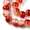 Crackle Baking Paint Imitation Jade Glass Beads Strands X1-DGLA-T003-8mm-10-2
