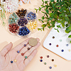 280Pcs 7 Styles Natural Amethyst & Lapis Lazuli & Blue Spot Jasper & Green Aventurine & Yellow Tiger Eye & Yellow Jade & Red Jasper Chakra Beads G-PA0001-93C-3