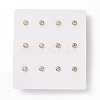 Rhinestone Column Stud Earrings EJEW-H357-04G-A-2