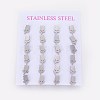 304 Stainless Steel Stud Earrings EJEW-L227-075P-1