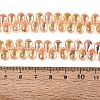 Electroplate Transparent Glass Beads Strands EGLA-N057-01A-05-4