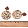 Bohemian Retro Hollow Flat Round Leather Pendants FIND-N007-02A-02-3