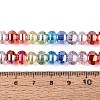 Electroplate Transparent Glass Beads Strands EGLA-N022-14A-B03-4