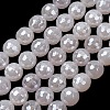 Electroplated Natural Agate Beads Strands G-B191-A07-10mm-20-2