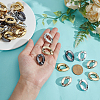 120Pcs 4 Colors UV Plating ABS Plastic Linking Rings CCB-SP0001-14-3