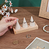 3 Cone Wooden Ring Organizer Holder RDIS-WH0031-02A-03-3