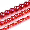 Electroplate Transparent Glass Beads Strands GLAA-T032-T4mm-AB09-4