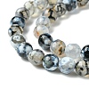 Colored Natural Fire Crackle Agate Beads Strings G-R176-8mm-03-4