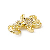 Brass Micro Pave Cubic Zirconia Charms ZIRC-F132-32G-3