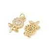 Brass Micro Pave Cubic Zirconia Pendants KK-F919-11G-2