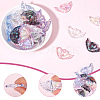 40pcs 5 Colors Transparent Acrylic Heart Wing Beads AJEW-SP0001-10-6