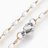 304 Stainless Steel Mariner Link Chains Necklaces NJEW-F240-13GP-3