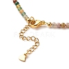 Natural Indian Agate Beaded Necklaces for Women NJEW-JN03789-03-5