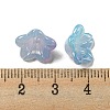 Iridescent Acrylic Bead Caps X-OACR-C021-08B-3